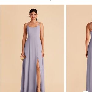 Chic Lavender Spaghetti Strap Gown
